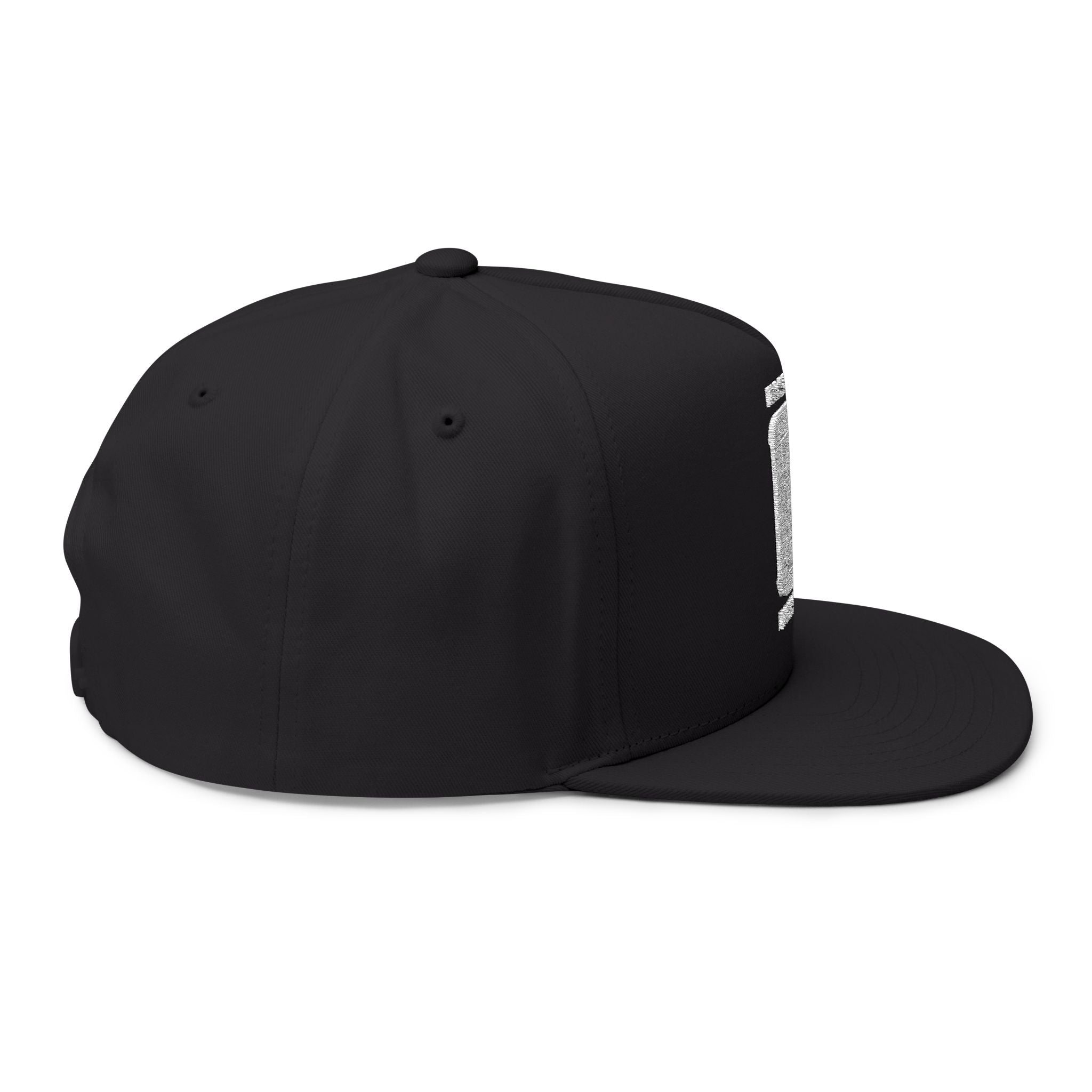 Embroidered Flat Bill Cap — First Friday House Music Logo