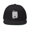 Embroidered Flat Bill Cap — First Friday House Music Logo